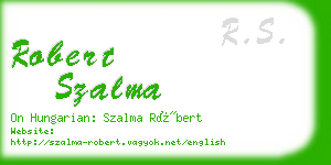 robert szalma business card